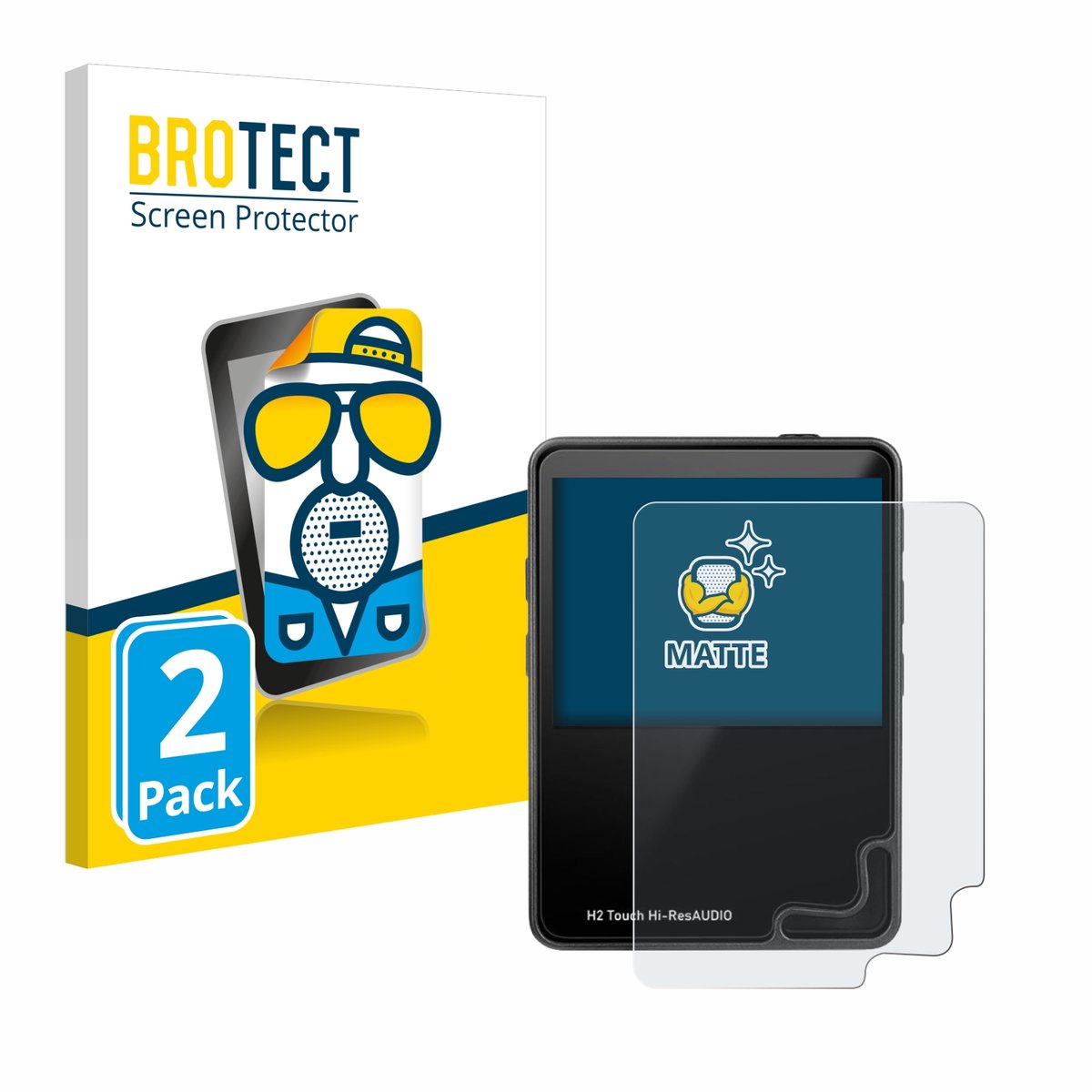 BROTECT - Screenprotector voor HifiWalker H2 touch - Folie Beschermfolie matte 2 Stuks