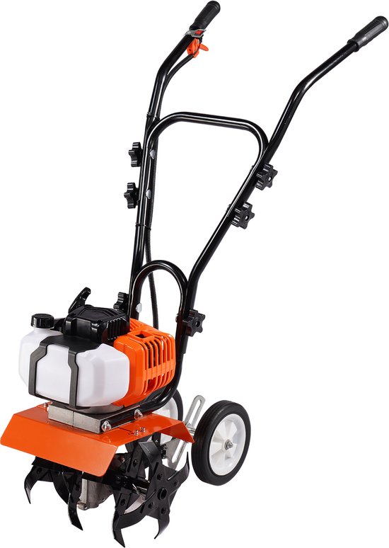 VEVOR Tuinfrees 43CC Waterverplaatsing Motorschoffel op gas 300mm Teeltbreedte Motorfrees 100mm Teeltdiepte Grondschoffel Stalen Teeltmes Veldfrees 1110x448x910mm Cultivator van VEVOR — afbeelding 5