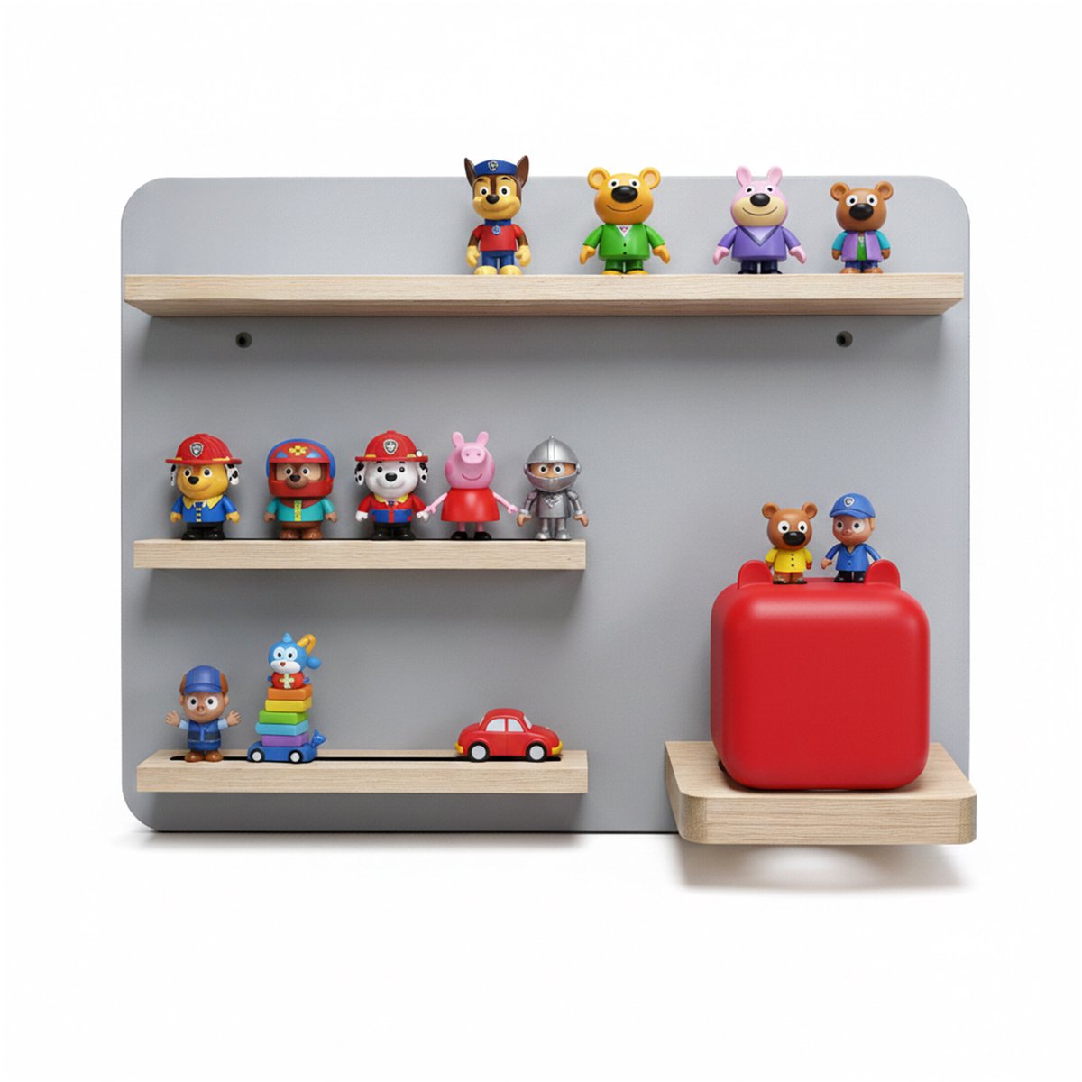 Toniebox rek - met opbergruimte - 39x29x15 cm - grijs