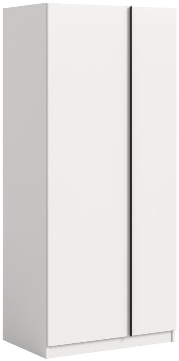 Kledingkast Oakland - 80x183x53 Cm - 2 Deuren - Wit