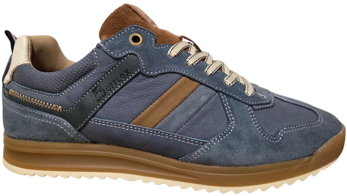 Bufflox Naples Sneakers Blauw Nubuck en Suede Heren - Blauw - 41