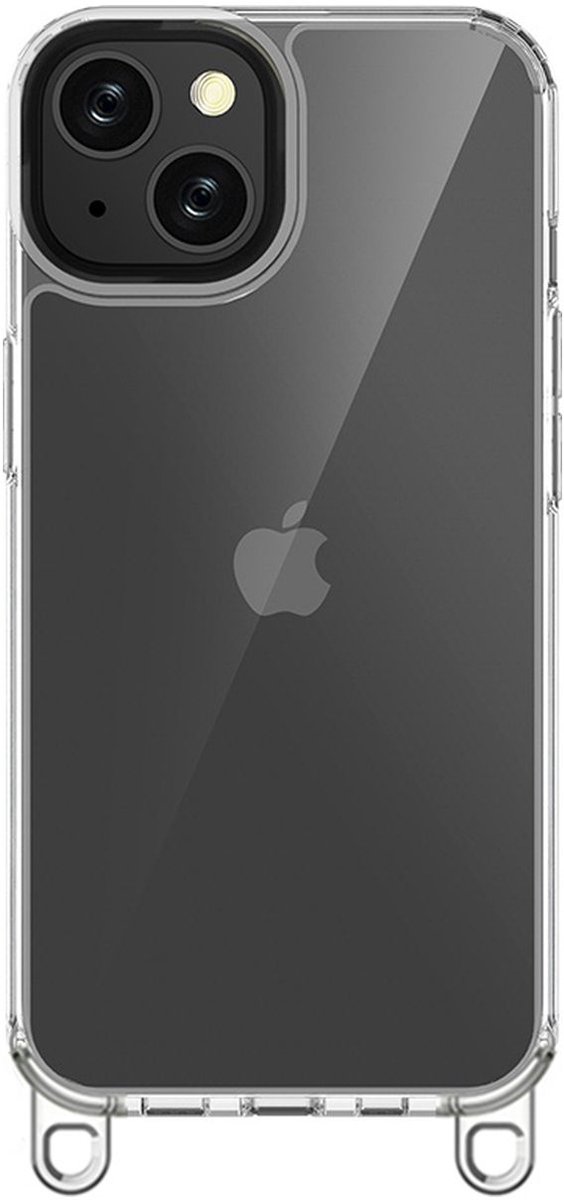 Mobigear Hoesje geschikt voor Apple iPhone 13 Telefoonhoesje Hardcase | Mobigear Bungy Backcover | iPhone 13 Case | Back Cover - Zilver