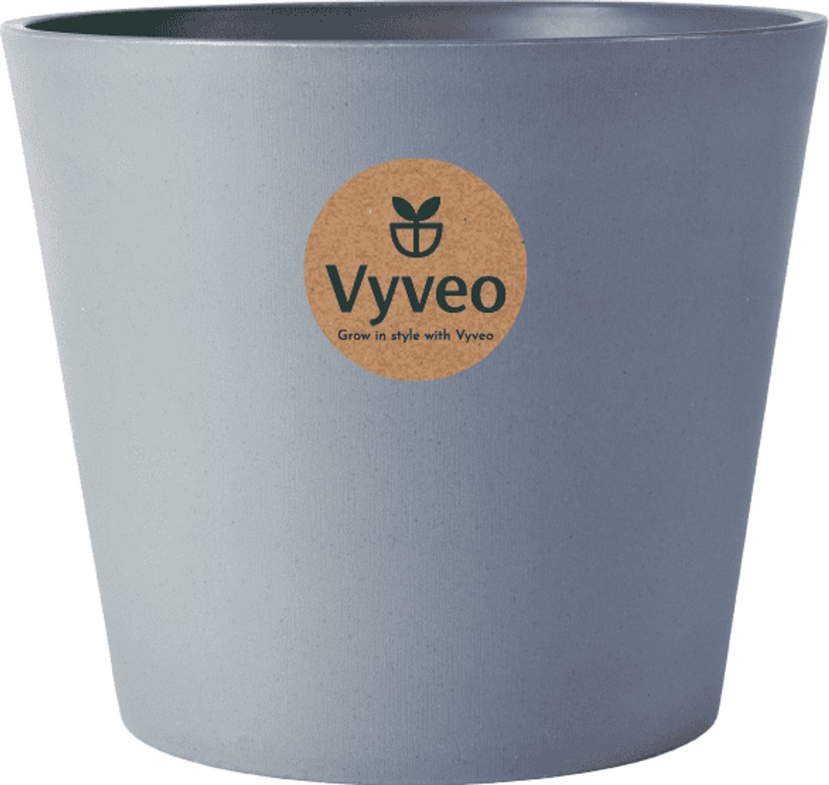 Vyveo - Bloempot Norden - 20x17 - Donkergrijs - Bloempot voor binnen en buiten - Lichtgewicht - Breukbestendig - Vorstbestendig - UV-bestendig