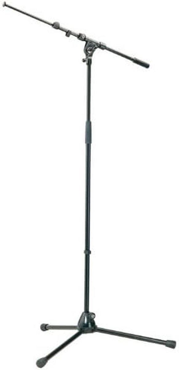 Lichtgewicht microfoonstatief met verstevigde basis en knikbare arm