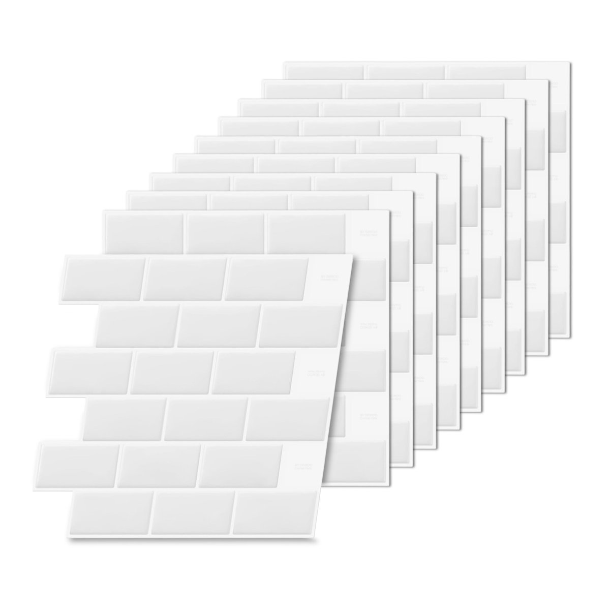 Plaktegels - set van 10 - 30x30 cm - wit