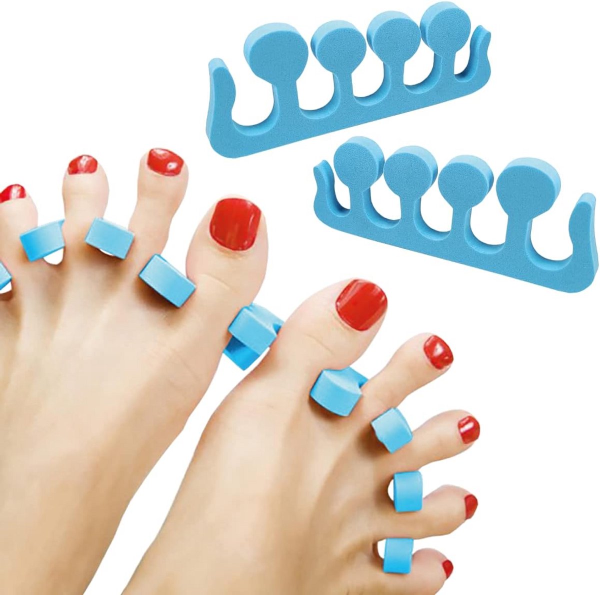 2 Stuks Teenspreiders Flexibel Schuim voor Pedicure en Manicure