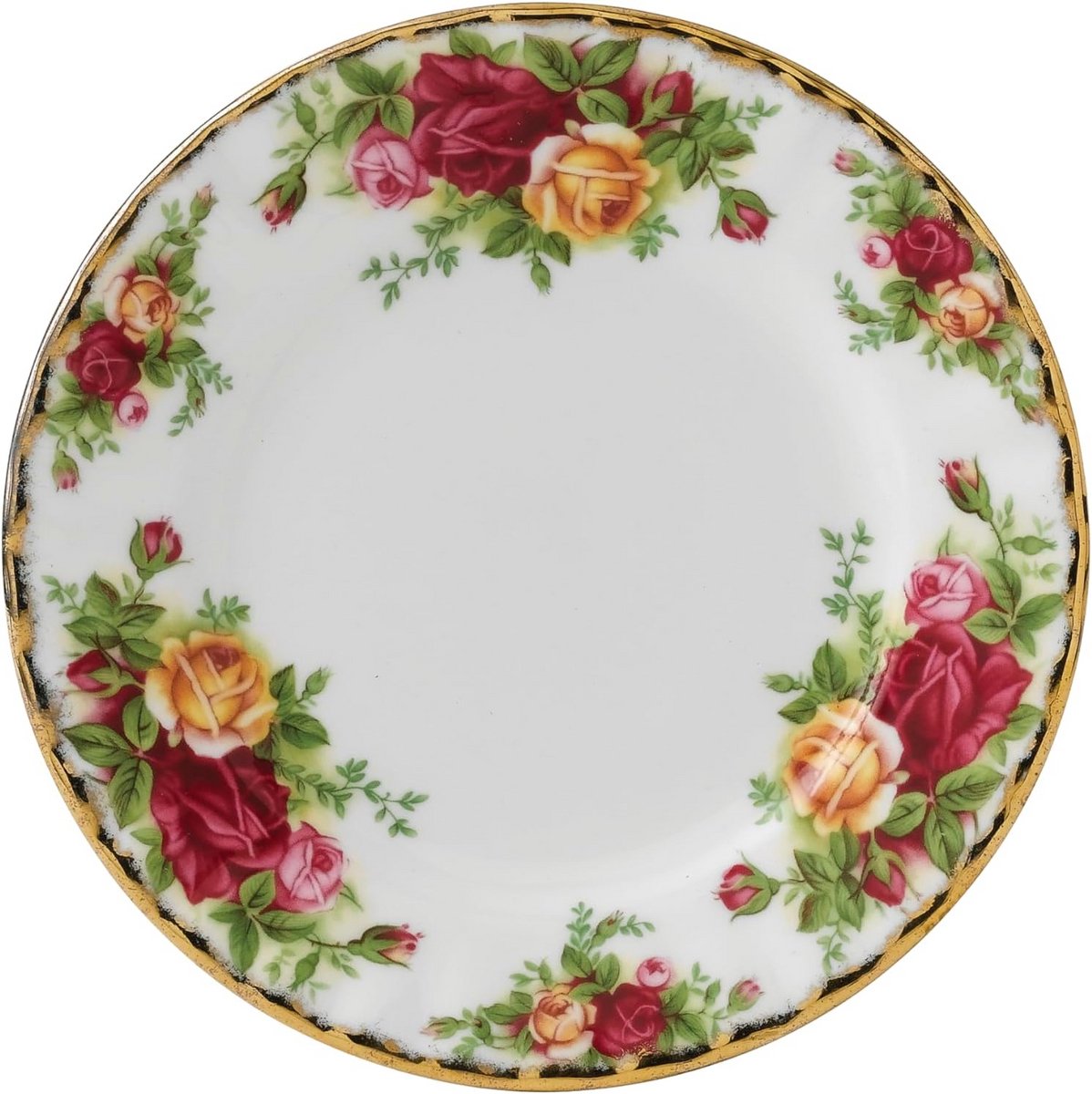 Porseleinen Bord 16 cm - Vintage Rozen Decoratie - Klassiek Engels Theeservies