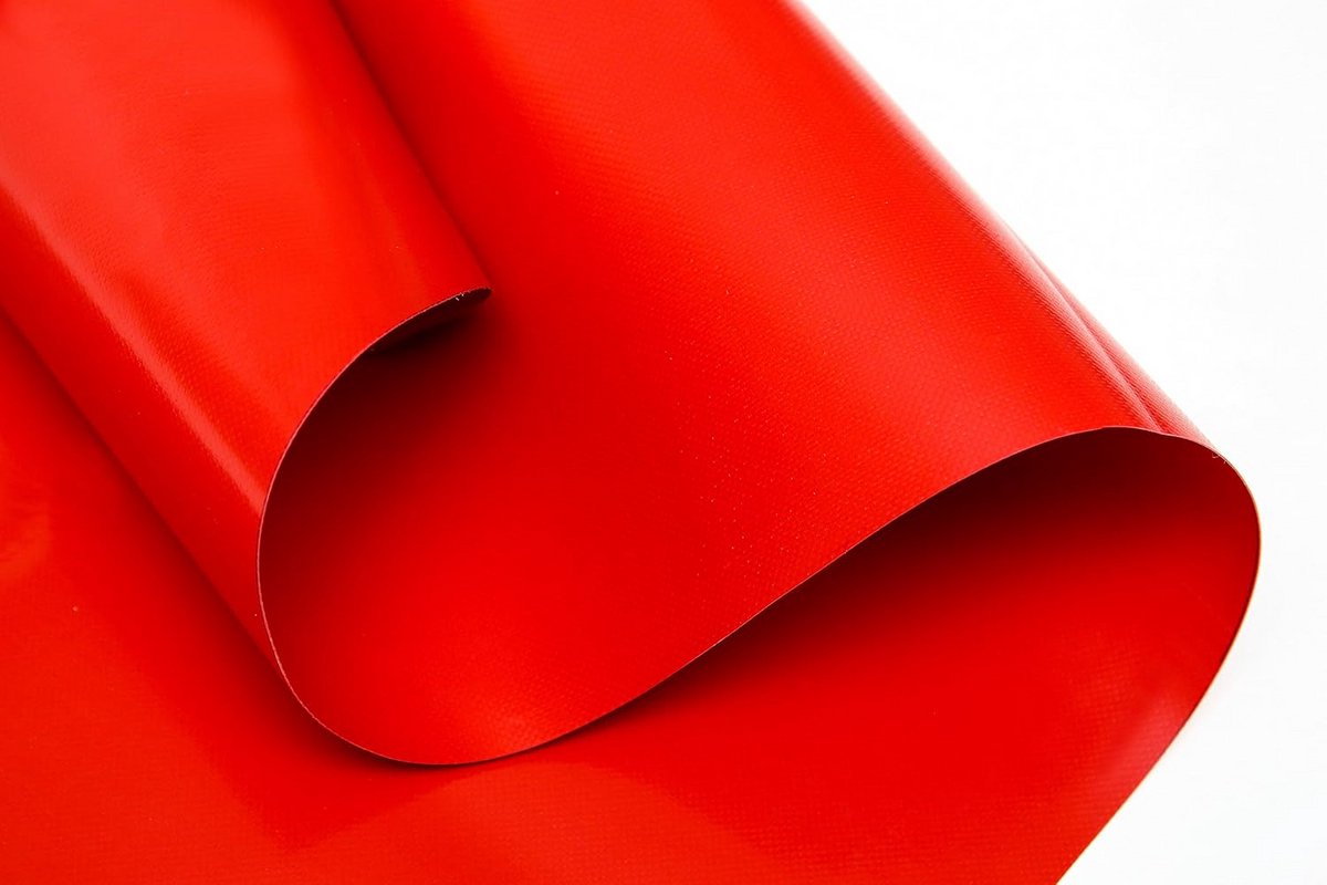 Zwaar PVC Vrachtwagenzeil op Rol - 2,5m Breed - 600 g/m² - Per Meter - Rood
