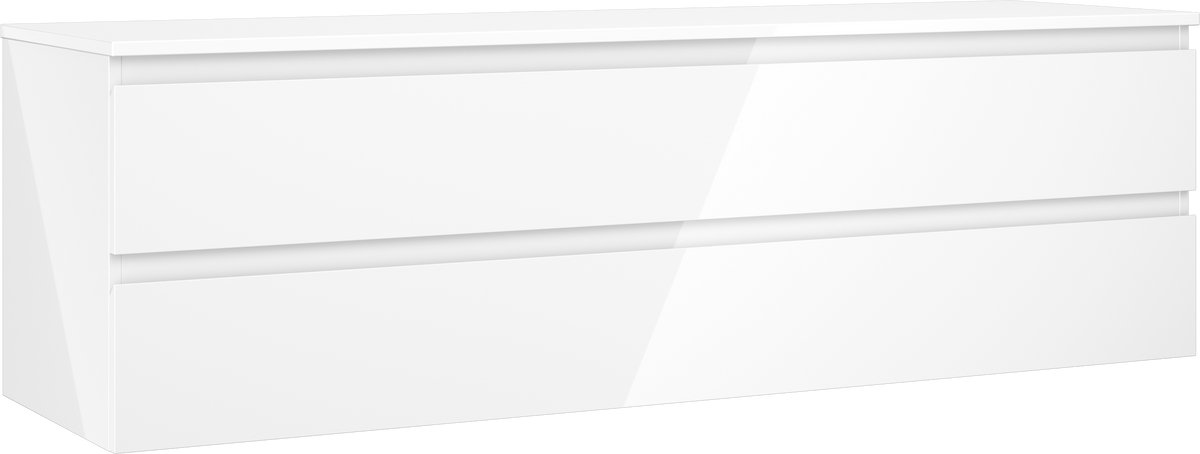 Mexen Orio badkamerkast 160 cm met blad, 2 lades, wit glanzend - 91A10-16047-2-BFFC00