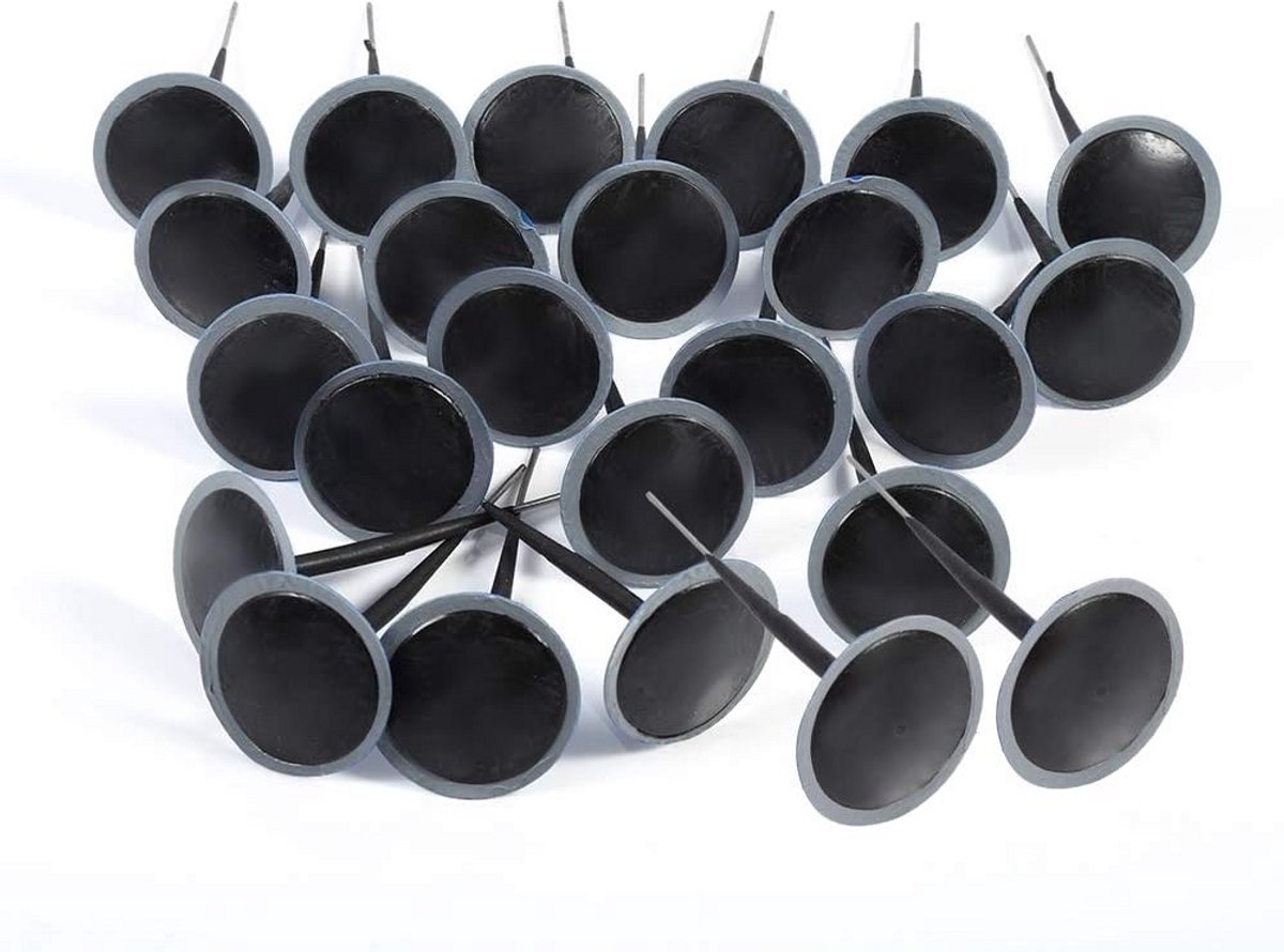 24-delige Tubeless Bandenreparatieset voor Auto en Motorfiets - Bedrade Paddestoelpluggen