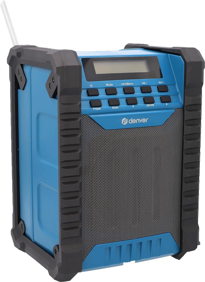 Bouwradio DAB+ Bluetooth - Waterdicht IP54 - Incl. Accu - USB-C Opladen
