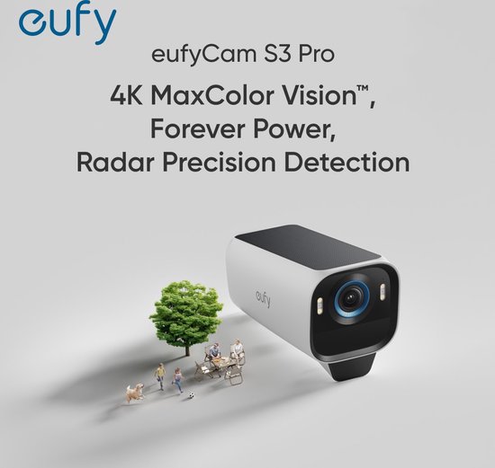 eufy HomeBase Professional S1 + eufyCam S3 Pro Outdoorcam - 4K Ultra HD-resolutie, MaxColor Vision™ technologie, Zonne-energie met SolarPlus™ 2.0 - Bundelvoordeel van Eufy — afbeelding 4
