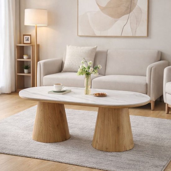 Modway Halverwege de eeuw moderne walnoot salontafel, 43 inch rendering