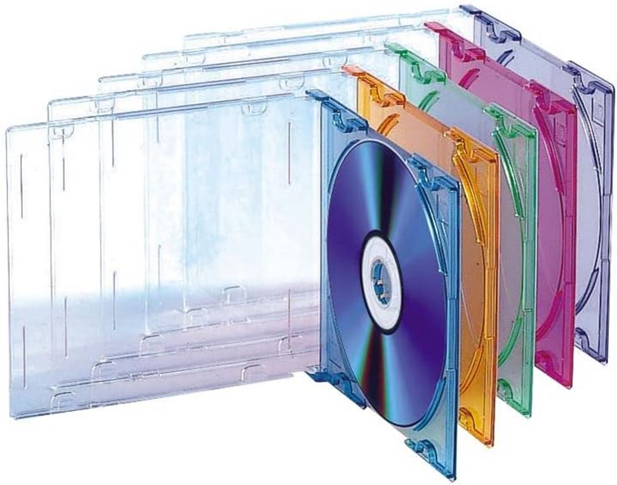 Set van 25 Dunne CD Hoezen in Verschillende Kleuren