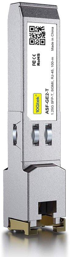 SFP naar RJ45 Module 1G Copper Transceiver 1000Base-T voor Switch en ...