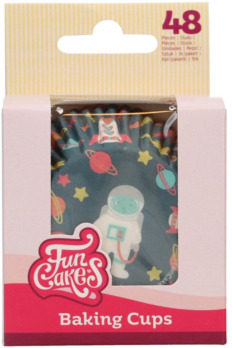 FunCakes Baking Cups - Ruimte - 48 Stuks - Cupcake Vormpjes Papier