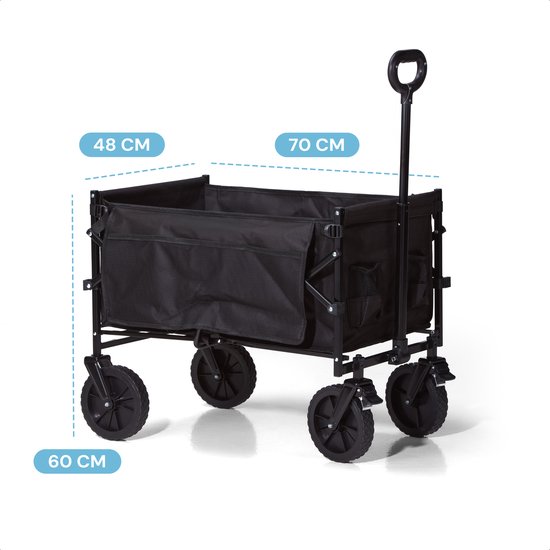 Bolderkar - XL - Opvouwbaar - 100L - Beige van Merkloos — afbeelding 3
