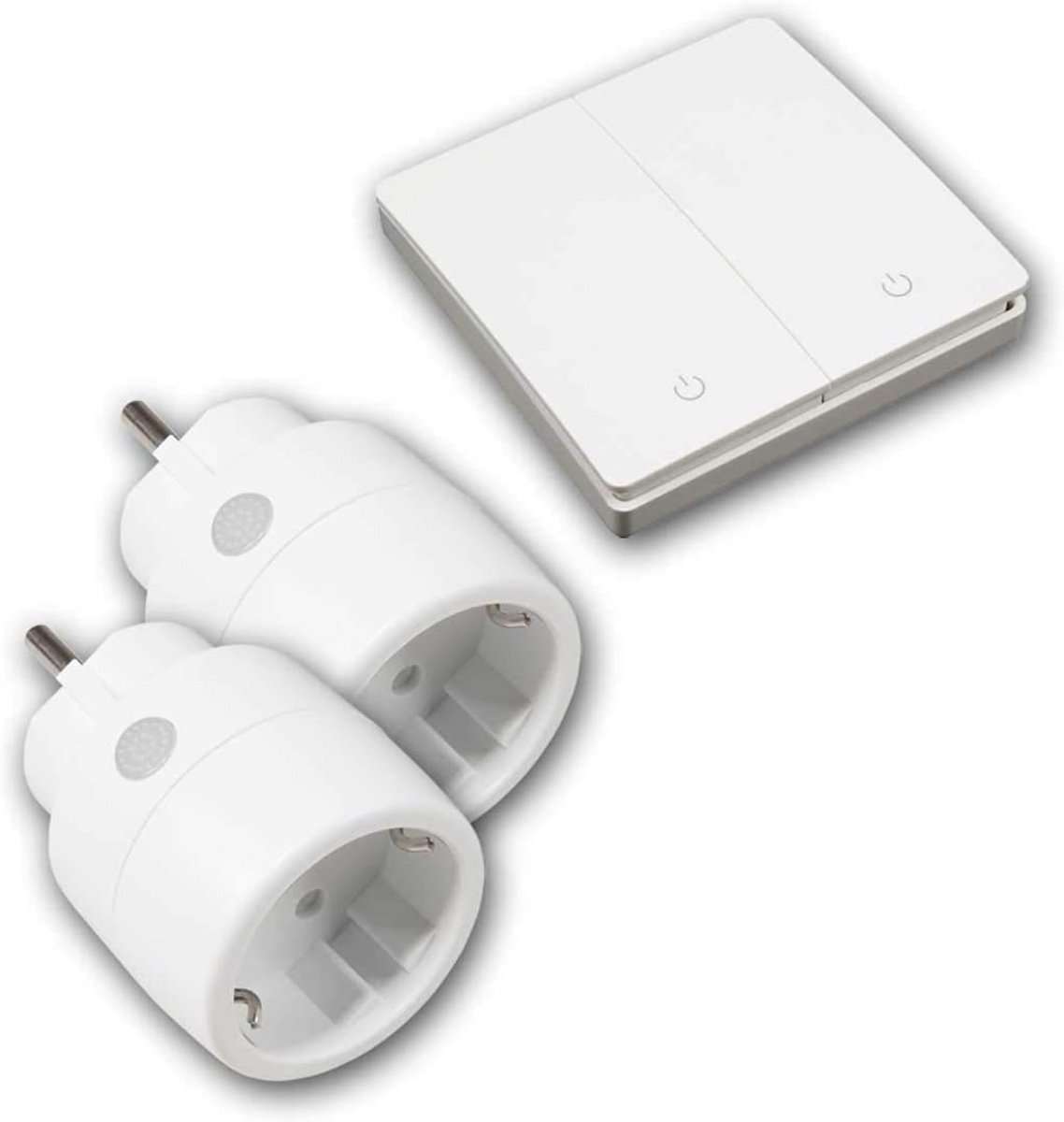 Draadloze Wekker Set 2x Stekker Ontvanger + Zender voor Verlichting en Apparaten