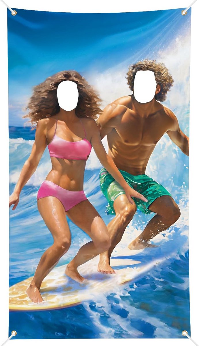 180 x 100 cm Zomer Surffeest Decoraties Koppel Foto Prop Hawaiiaanse Foto Achtergrond Strand Foto Prop voor Zomerfeestbenodigdheden