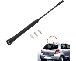 Korte Dakantenne Auto 24cmuniversele Radio Antenne met 3 Adapters (AM/FM/DAB)