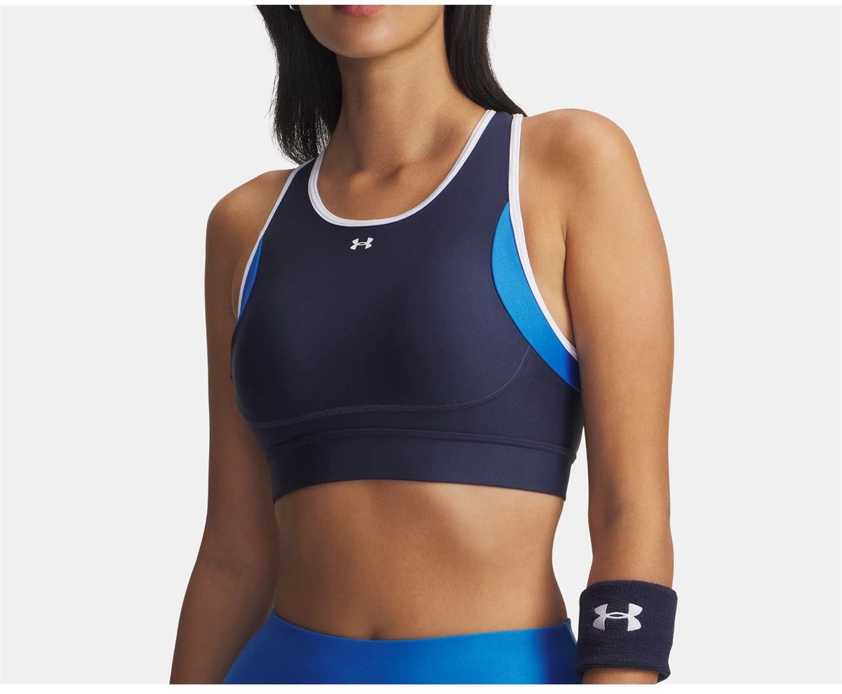 Under Armour Crossback Mid Sportbh met Open Rug (6005838-403) - Polyester