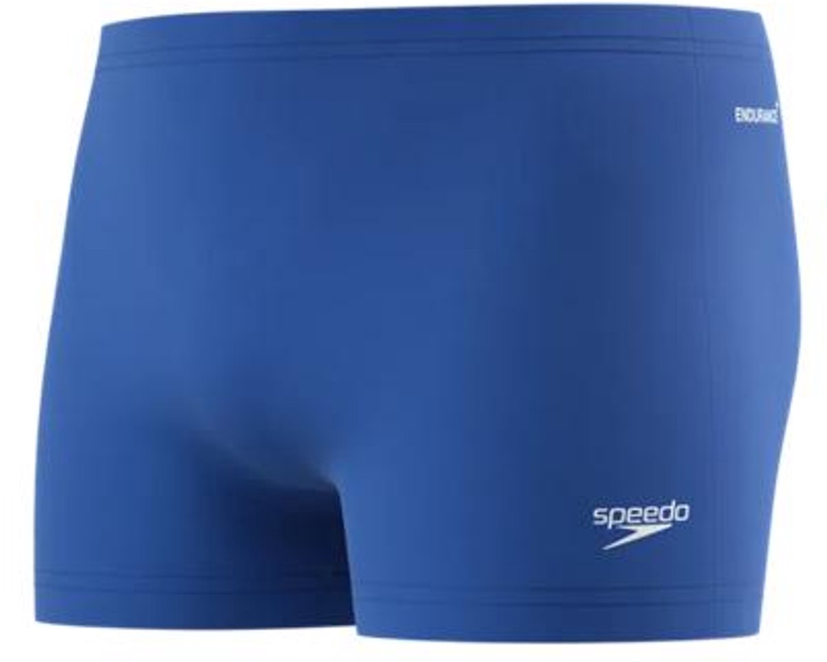 Speedo Endurance+ Logo Aquashort Heren - Strakke Zwemshort Heren - Chloorbestendige Zwembroek Mannen - Kleurvaste Sportzwembroek Heren - Blauw/Wit - XL