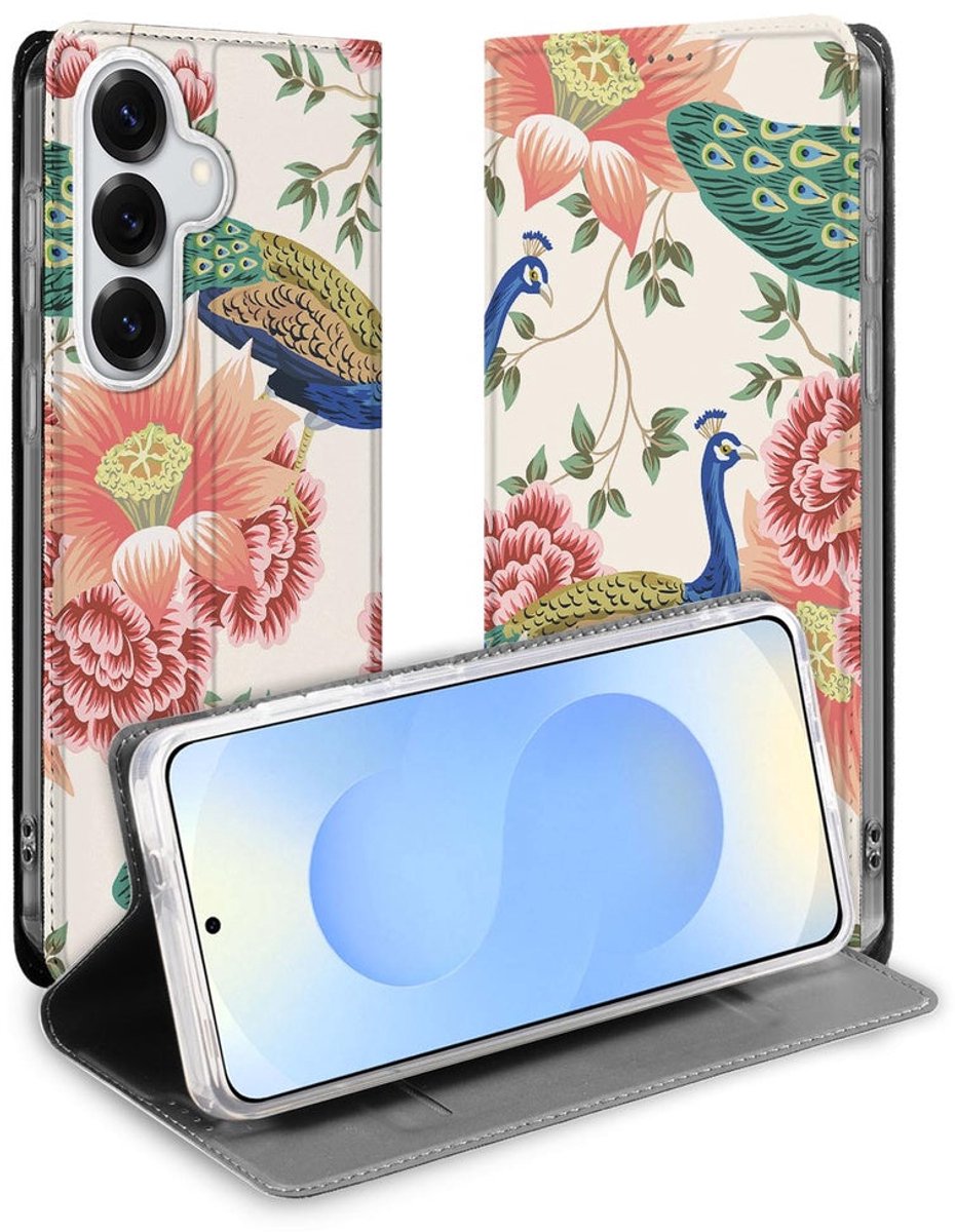 Book Wallet Case Samsung Galaxy S26+ Pink Peacock