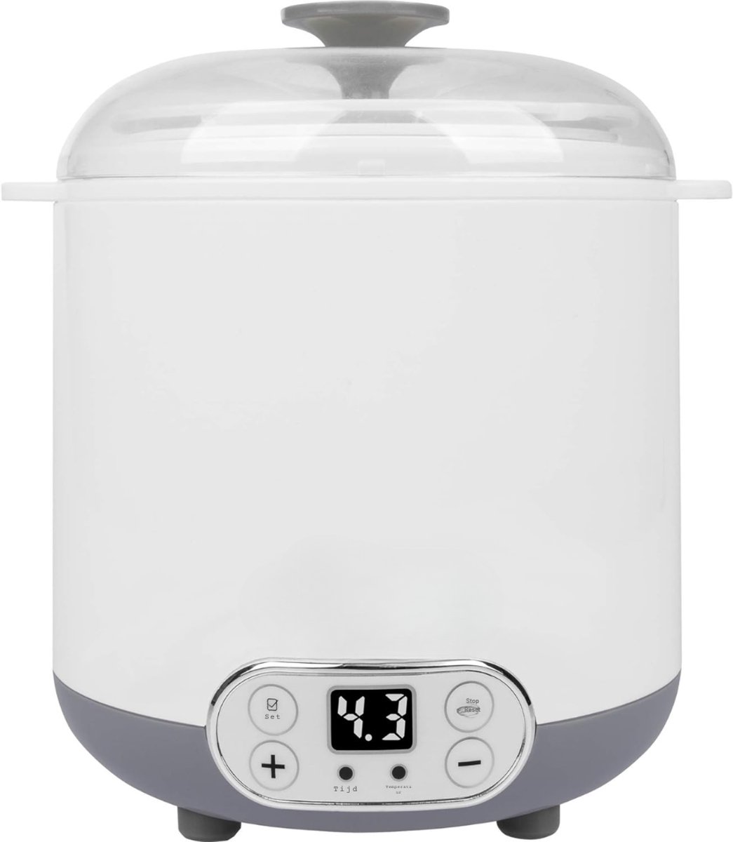 MIRA® Yoghurtmaker - Citruspers - Ijsmachine - Wit/Grijs - 17cm x 20cm x 22cm