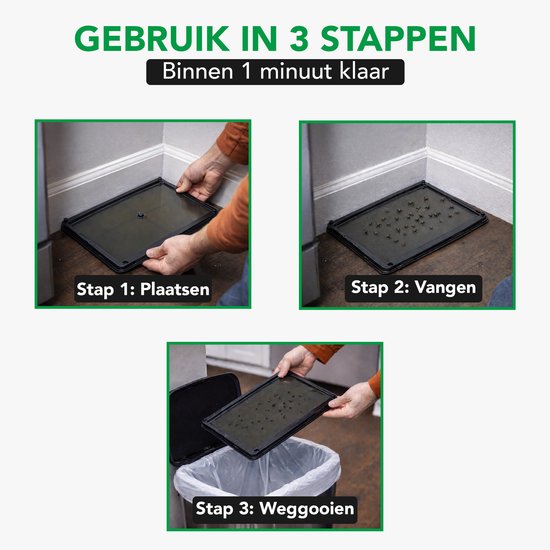 Jardon® Lijmvallen - Insectenvallen - voor Binnen - Lijmval - Rouwvliegjes Bestrijden - Zilvervisjesval - Rouwvliegjes - Fruitvliegjes Vanger - Zilvervisjes Bestrijden - Pinda Aroma - Ongediertebestrijding - 6 Stuks