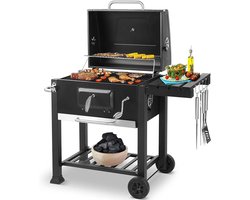 Barbeque - Houtskool BBQ Grill - Barbecuevat met Wielen - Voor Buiten - 113 x 53,5 x 100 cm - Rokers Barbeque -