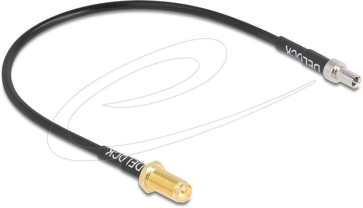 Delock Antenna Cable RP-SMA jack bulkhead to TS-9 plug RG-174 20 cm