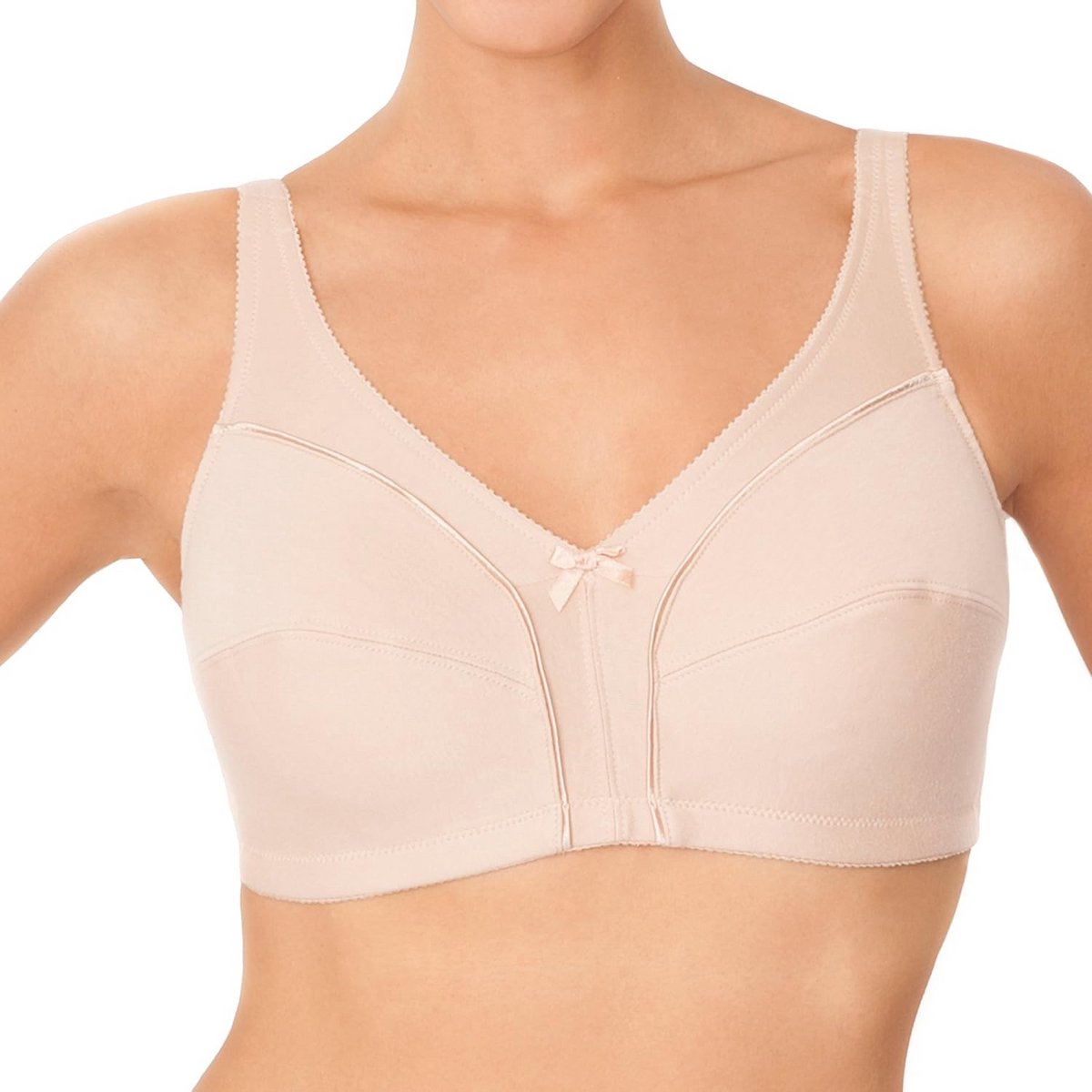Comfortabele Katoenen Bh zonder Beugel met Genaaide Cups voor Dames
