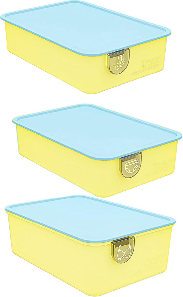 Lade Organizer Set - Opbergverdelers - Kleding Kast - Stapelbaar Ontwerp - 31x215x105cm - Geel