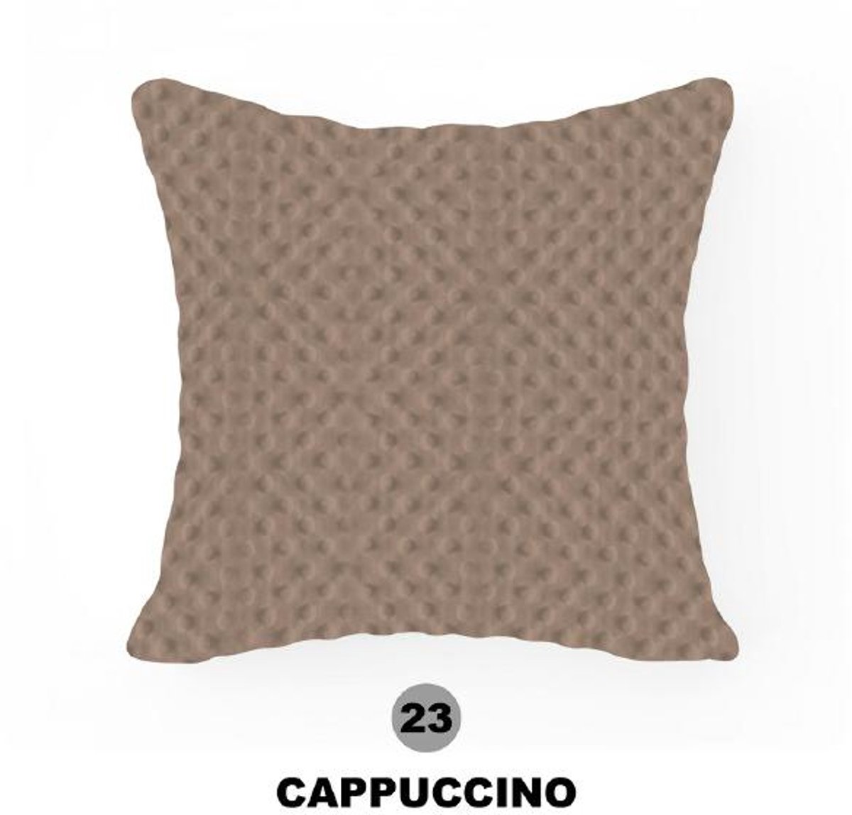 Inny Serie - Minky Kussensloop - 40x40 cm - Cappuccino - Bubbeltjesontwerp - Verborgen Ritssluiting