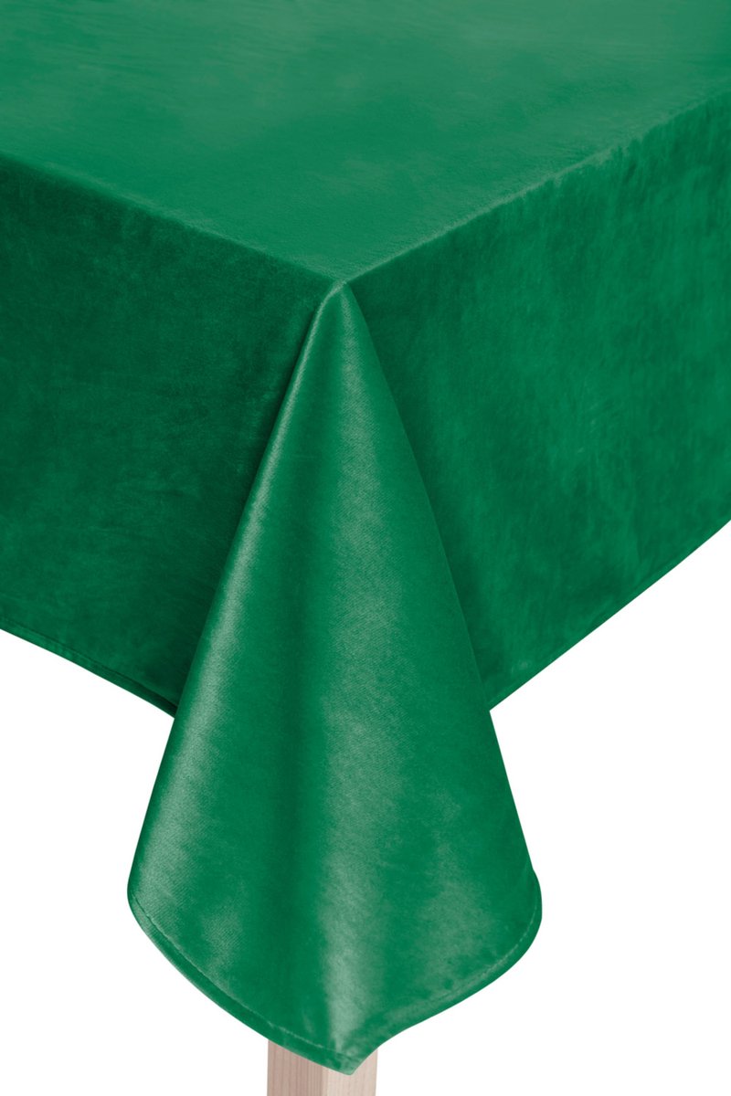 Spod Igły i Nitki - Tafellaken - 140x180 cm - Soft Velours - Groen