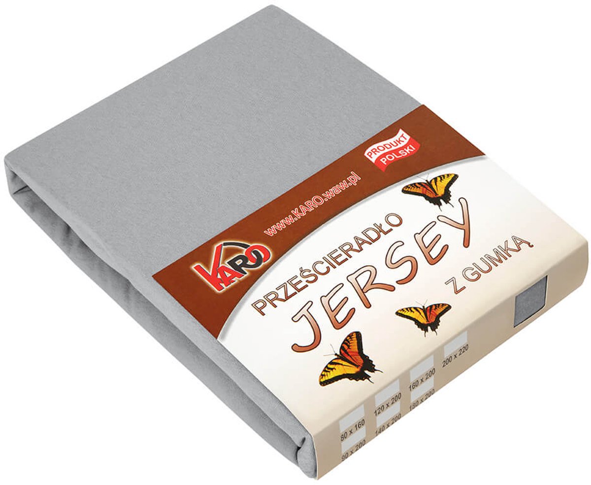 KARO - Jersey Laken - Met Elastiek - 70x140 cm - Grijs