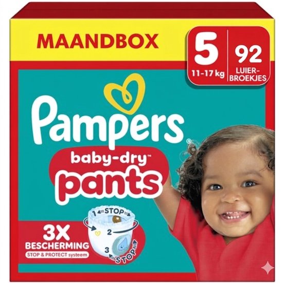Pampers Baby-Dry Pants Luierbroekjes Maat 5 - 92 Luierbroekjes (11-17KG)