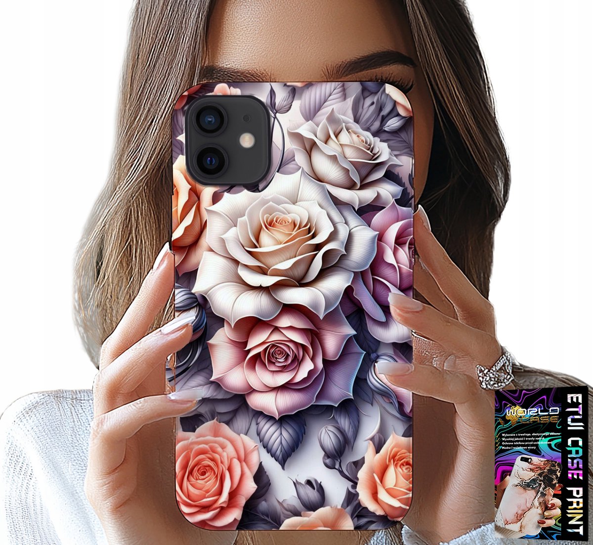 iPhone 12 Mini hoesje - Bloemenpatroon, rozen, bloemen