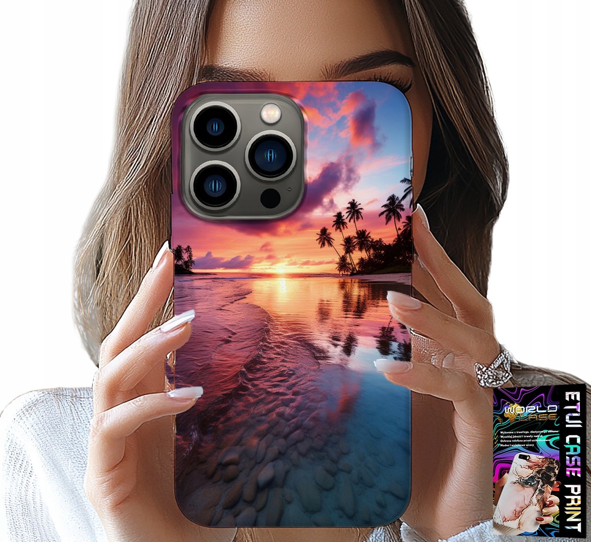 HOESJE VOOR IPHONE 14 PRO - STRANDVAKANTIE-EILAND PRACHTIG UITZICHT + GLAS