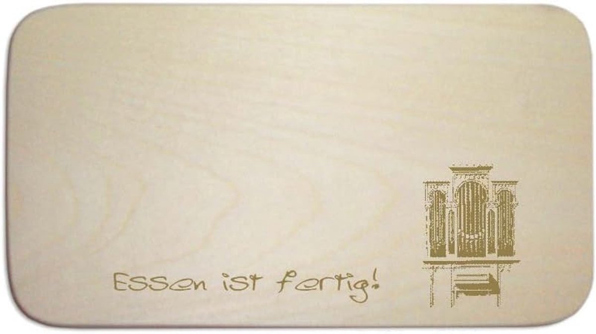 Ontbijtplankje - Broodplank - Persoonlijk Cadeau - Met Gravure - 24x14 cm - Lichtbruin