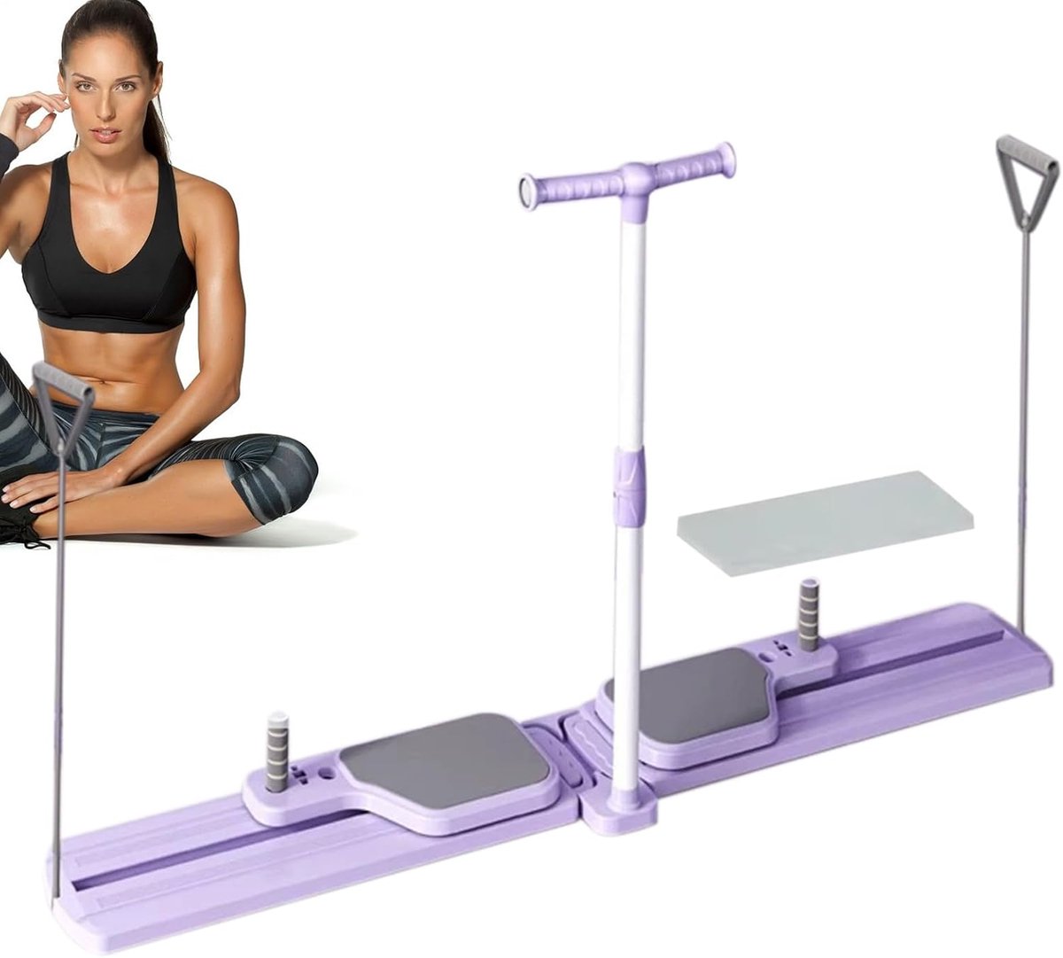Bekken trainer - Pilates trainer - Onderlichaam trainen - 4-in-1 functie - 150 x 15 cm - Handrail stijl