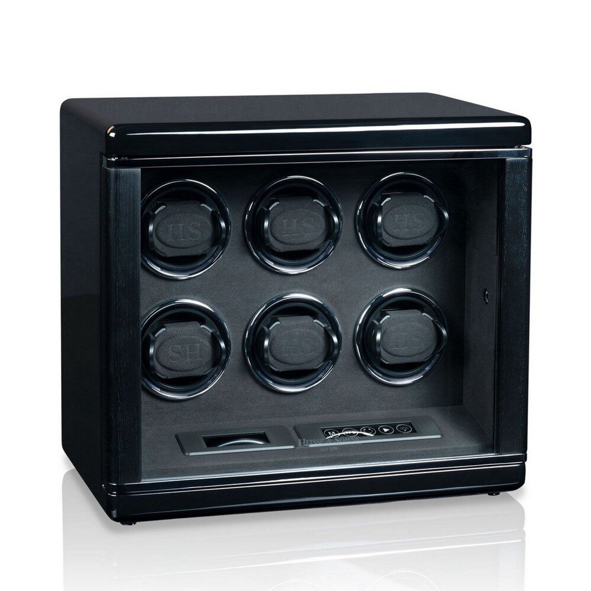 Heisse Söhne - 70019-225.142 - Horlogeopwinder - voor 6 horloges - Chicago 6 - Zwart