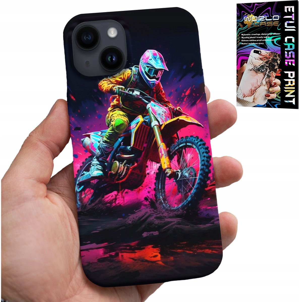 iPhone 14 Plus hoesje - Motorfiets, Motocross Extreme Racing