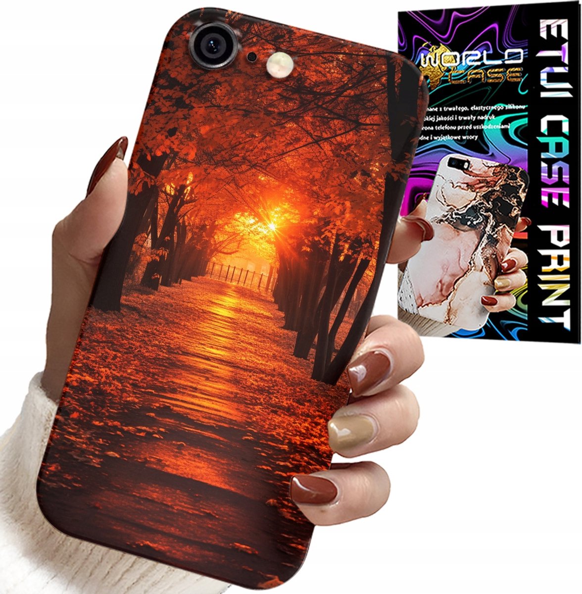 HOESJE VOOR IPHONE 6 / 6S - PARK, HERFST, VALLENDE BLADEREN, ACHTERKANT