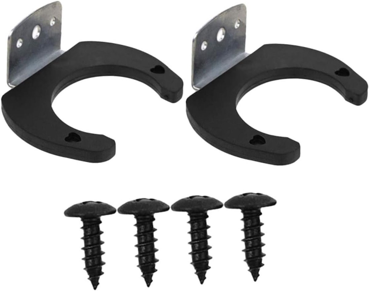 Microfoon Hangers - Microfoonsteunen - Thuisgebruik KTV - Duurzame Wandmontage - 8x7cm - Zwart