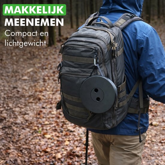 Travelhawk Opvouwbare kruk - Opvouwbare Stoel - Kruk - Krukje - Campingstoel - Inklapbaar - Telescopisch - Visstoel - Voetensteun - Zwart van Merkloos — afbeelding 3