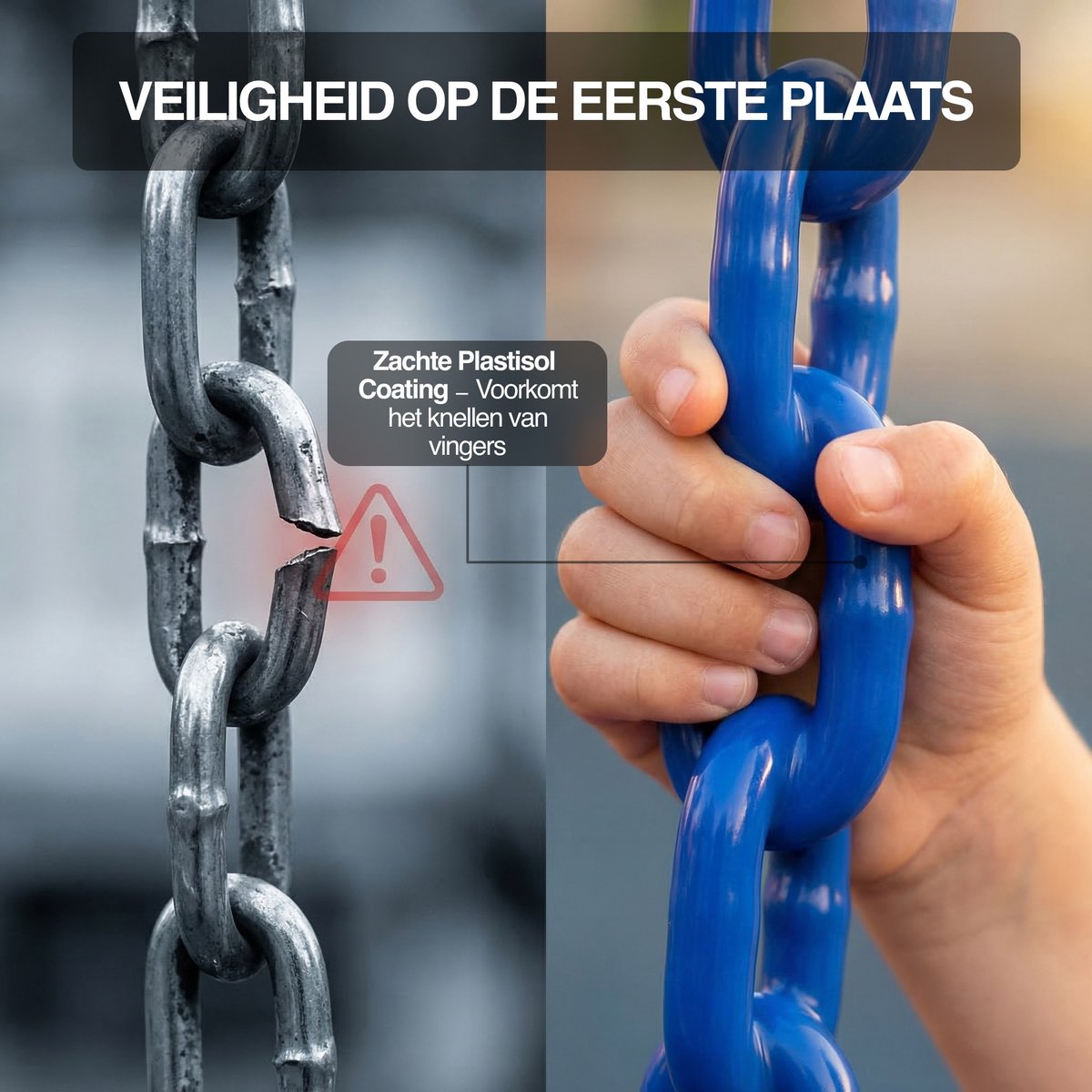 JAXY Schommelzitje - Kinderschommel Buiten - Tot 136 KG - Buitenspeelgoed Jongens, Meisjes & Peuter - Blauw — afbeelding 5