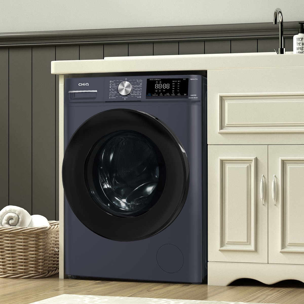CHiQ CFL80-14586IM3XA - Wasmachine - 8 KG - Space Pro - A-15% - 16 programma's - AI Smart - Stoomwassen & Quick Wash - 12 jaar garantie op motor — afbeelding 6