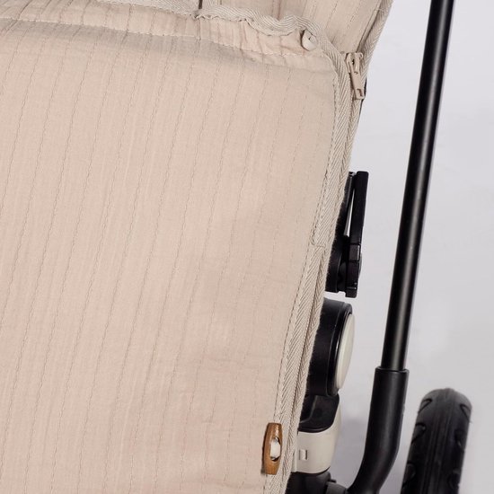 Baby Voetenzak - Baby Slaapzak - Kinderwagen Comfort - Gerecycled Katoen - 47 x 90 cm - Abrikoos van Merkloos — afbeelding 2