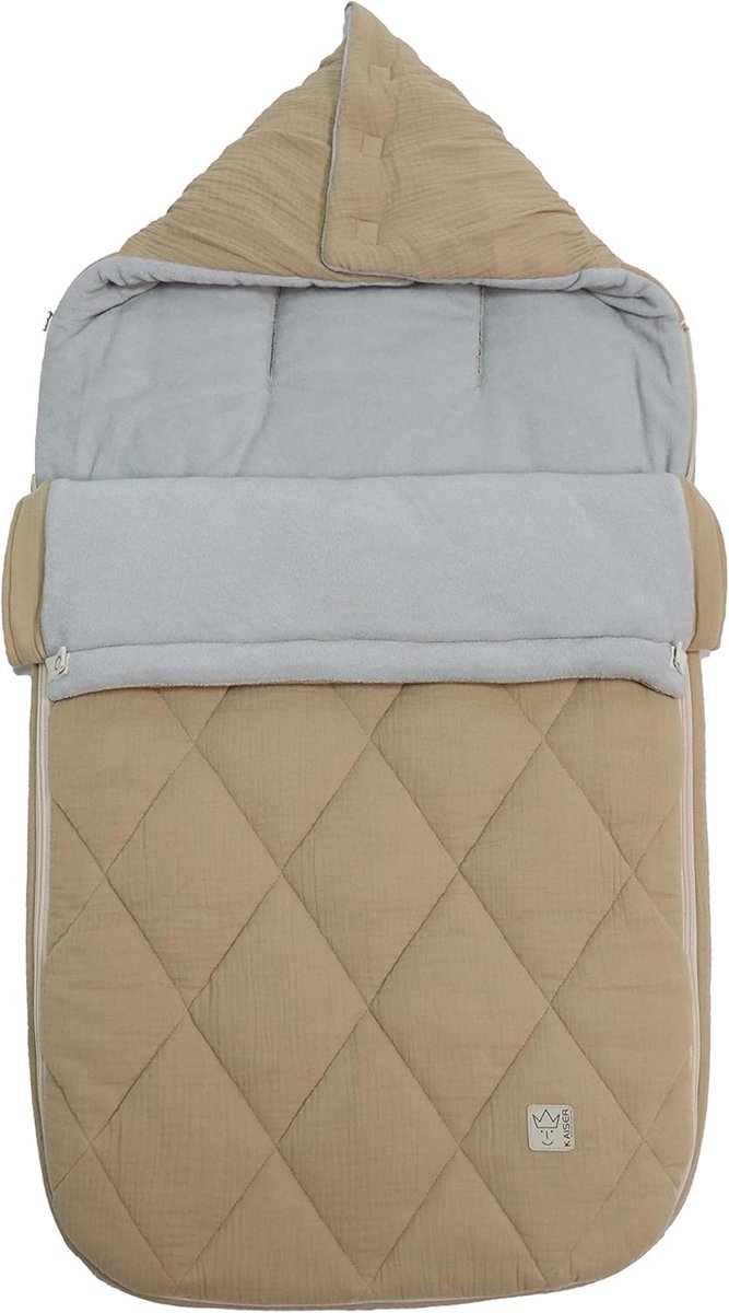 Zomervoetenzak - Luchtige Voetenzak - Comfortabele Uitjes - Ademend Katoen - 90x42cm - Latte